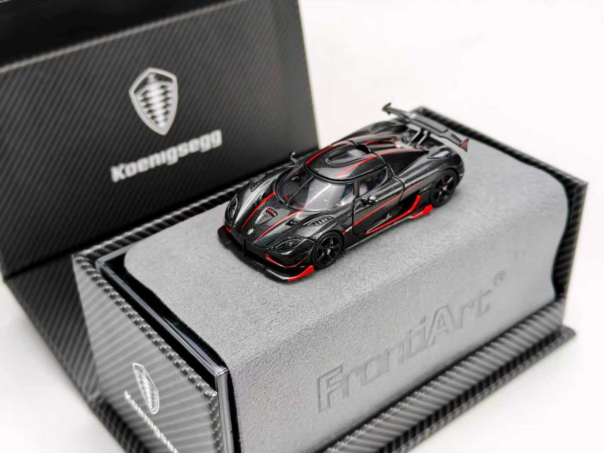 [Preorder] Frontiart 1:64 Koenigsegg Agera RS Carbon with Red Stripes