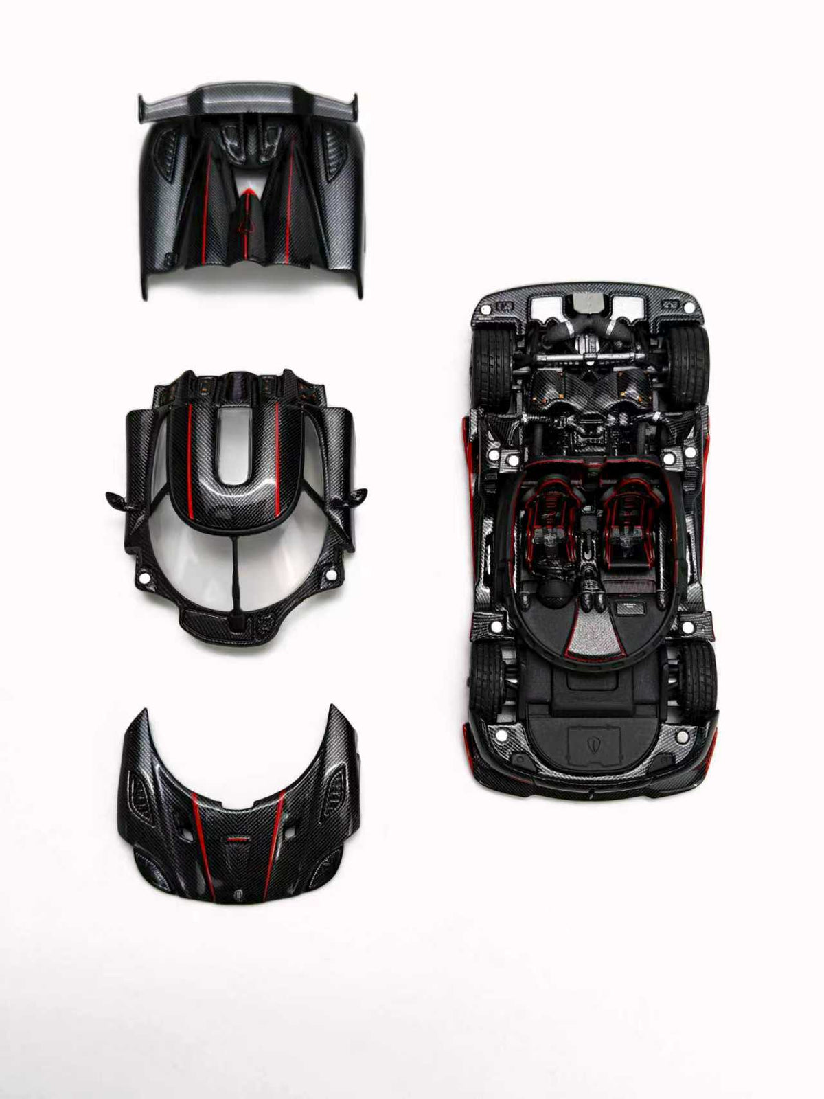[Preorder] Frontiart 1:64 Koenigsegg Agera RS Carbon with Red Stripes