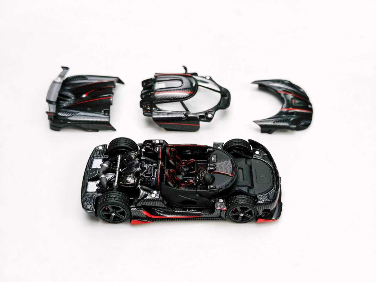 [Preorder] Frontiart 1:64 Koenigsegg Agera RS Carbon with Red Stripes