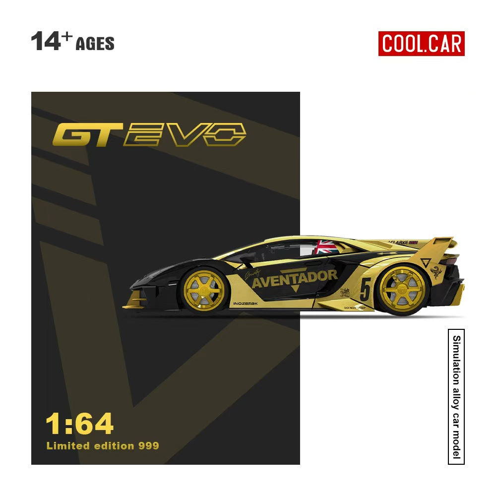 [Preorder] Cool Car 1:64 Lamborghini GT EVO V5 Black Gold CC643831