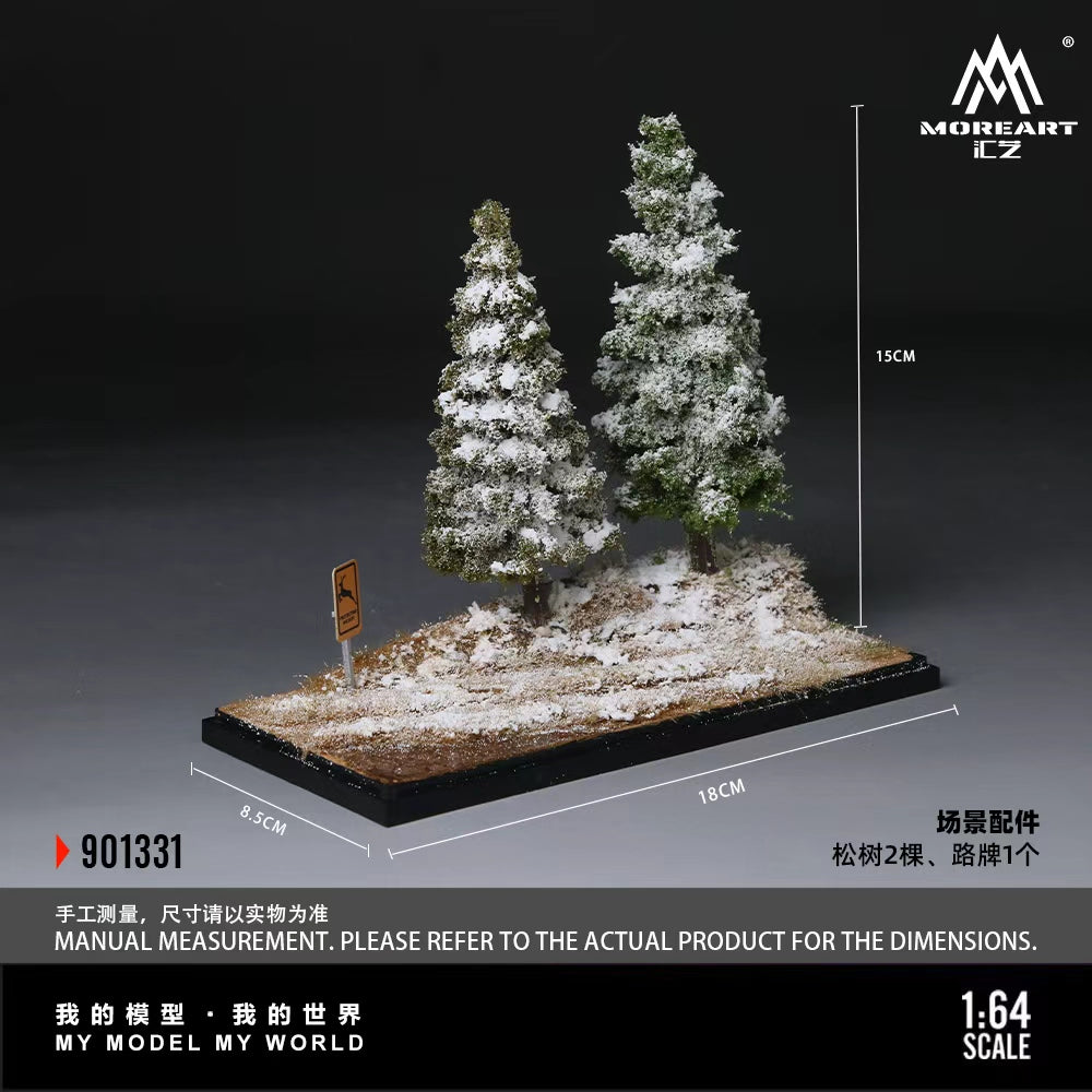 MoreArt 1:64 SCENE OF THE FIRST SNOWFALL IN WINTER FOREST MO901331