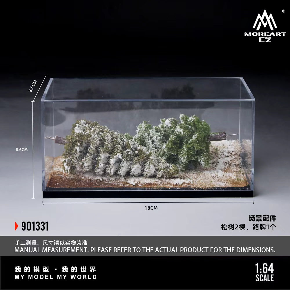 MoreArt 1:64 SCENE OF THE FIRST SNOWFALL IN WINTER FOREST MO901331