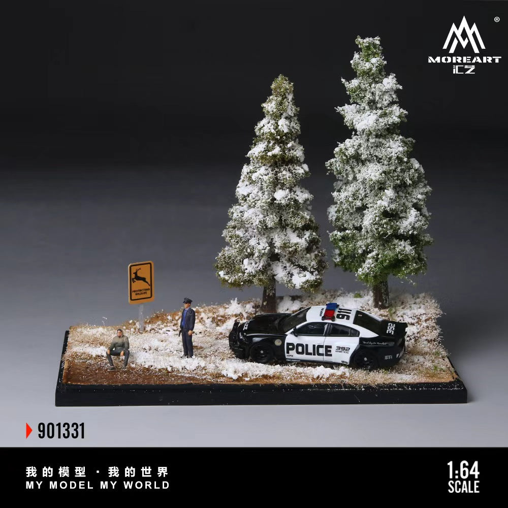 MoreArt 1:64 SCENE OF THE FIRST SNOWFALL IN WINTER FOREST MO901331