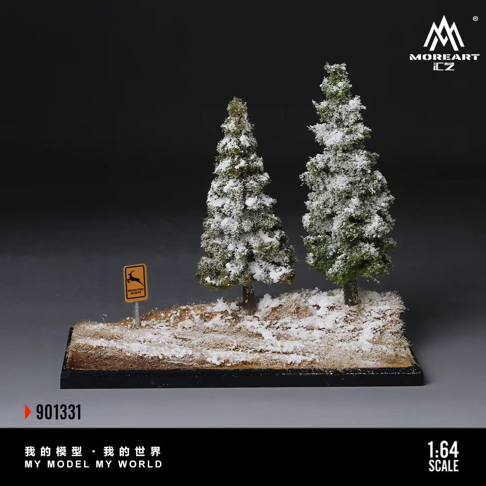 MoreArt 1:64 SCENE OF THE FIRST SNOWFALL IN WINTER FOREST MO901331