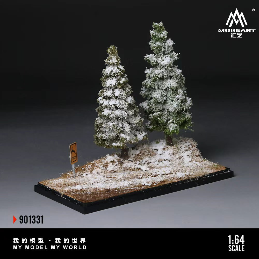 MoreArt 1:64 SCENE OF THE FIRST SNOWFALL IN WINTER FOREST MO901331