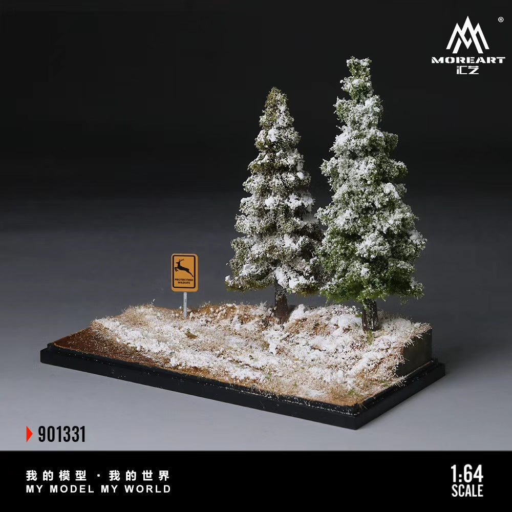 MoreArt 1:64 SCENE OF THE FIRST SNOWFALL IN WINTER FOREST MO901331