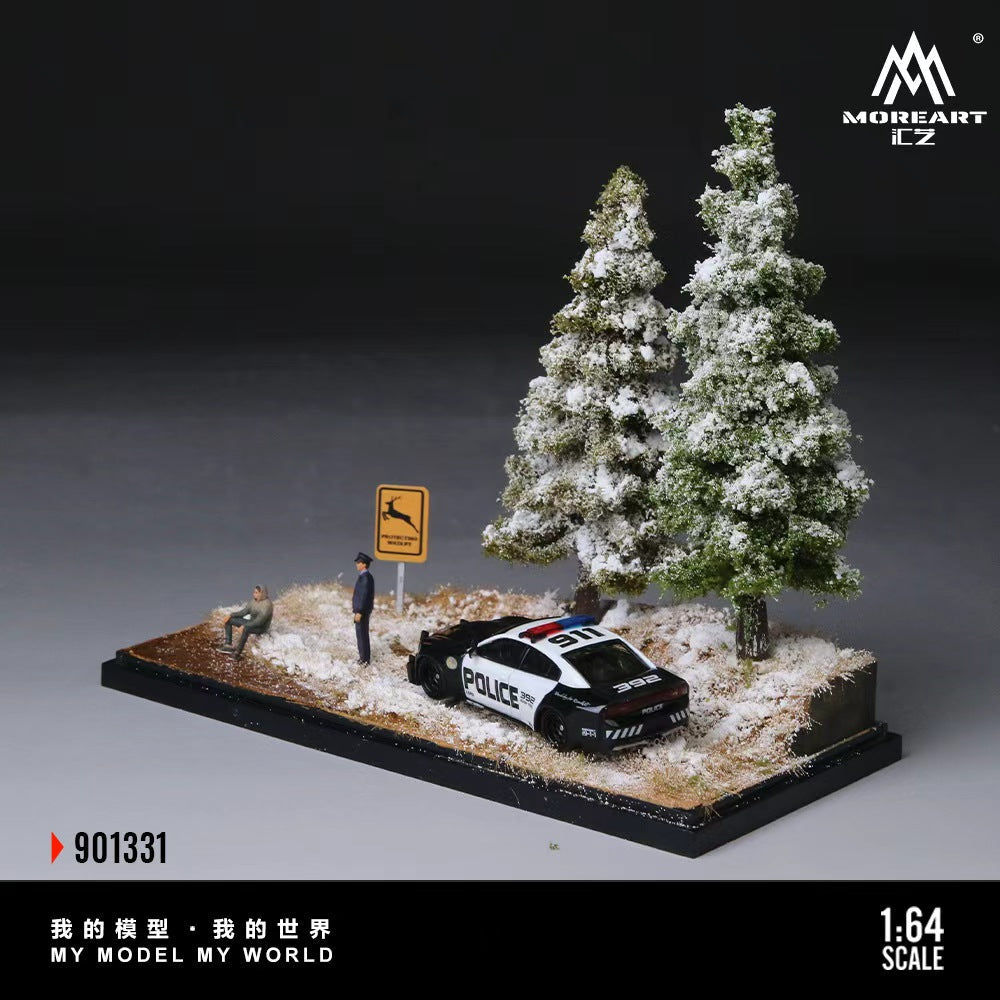 MoreArt 1:64 SCENE OF THE FIRST SNOWFALL IN WINTER FOREST MO901331