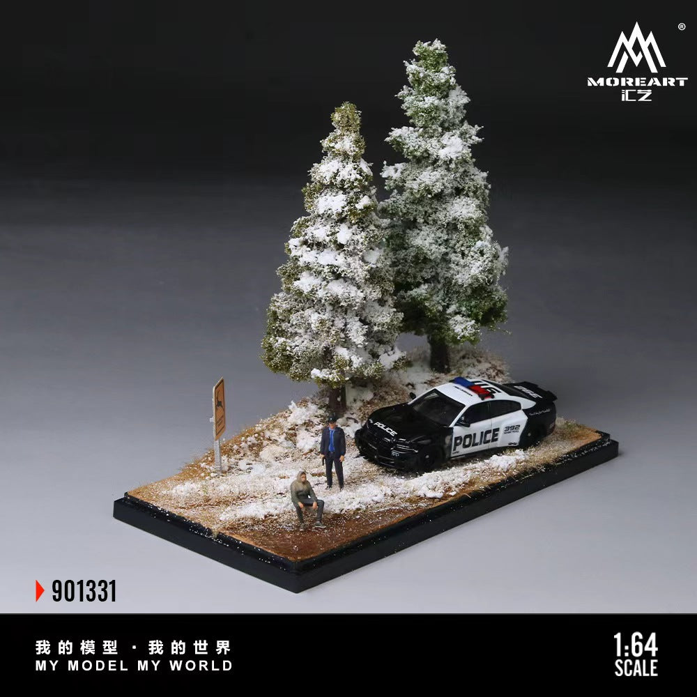 MoreArt 1:64 SCENE OF THE FIRST SNOWFALL IN WINTER FOREST MO901331