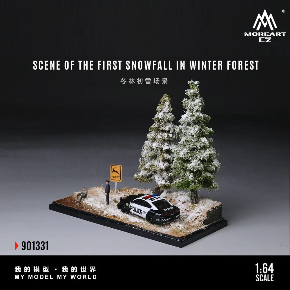 MoreArt 1:64 SCENE OF THE FIRST SNOWFALL IN WINTER FOREST MO901331