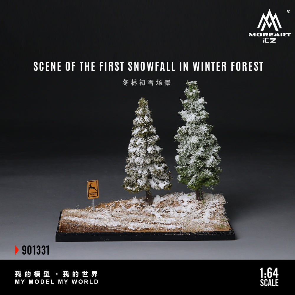 MoreArt 1:64 SCENE OF THE FIRST SNOWFALL IN WINTER FOREST MO901331