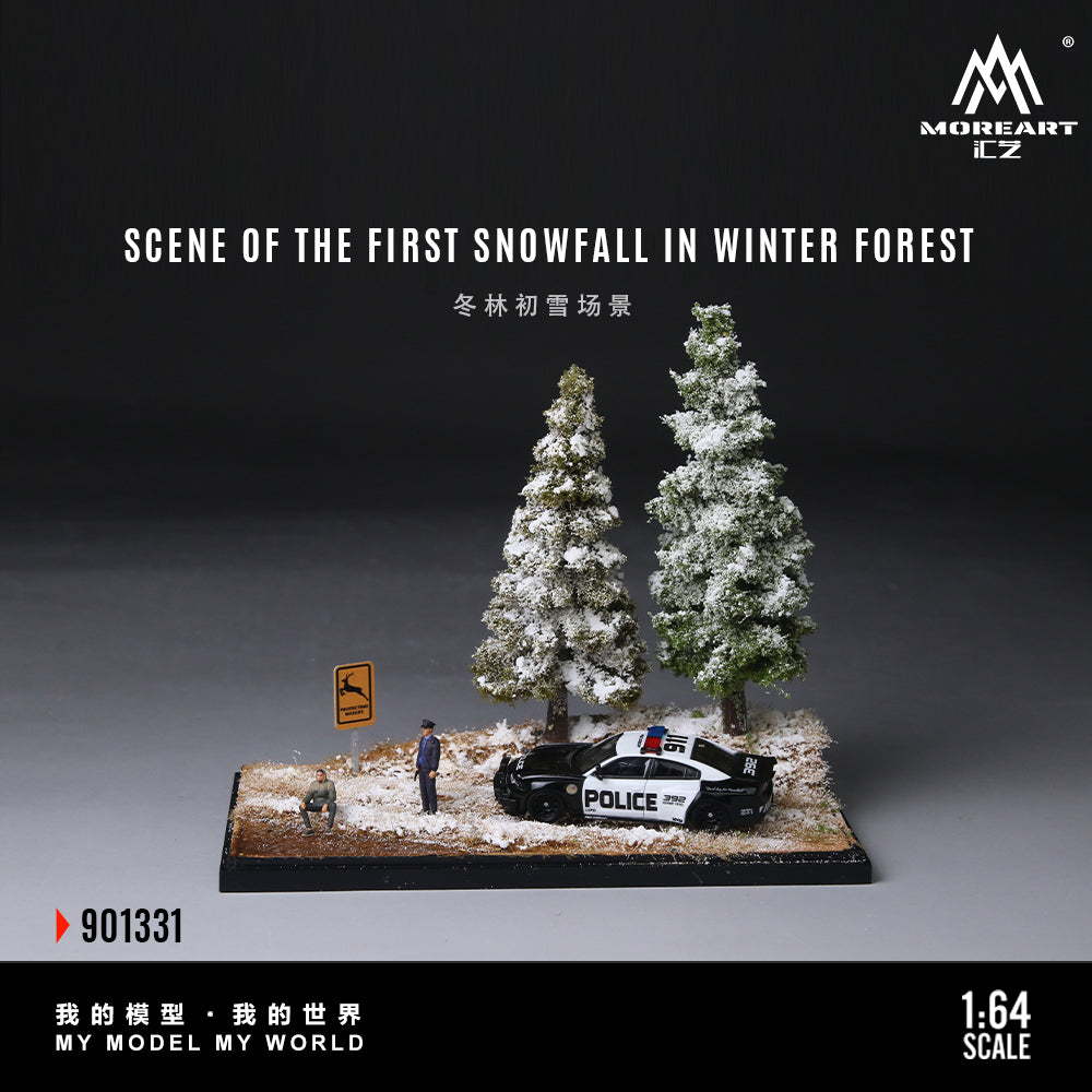 MoreArt 1:64 SCENE OF THE FIRST SNOWFALL IN WINTER FOREST MO901331