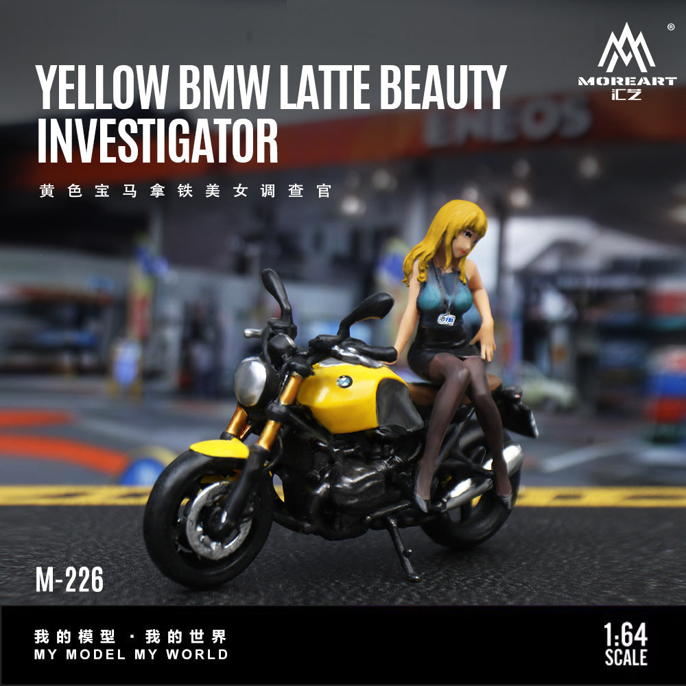 MoreArt 1:64 YELLOW BMW LATTE BEAUTY INVESTIGATOR MO222226