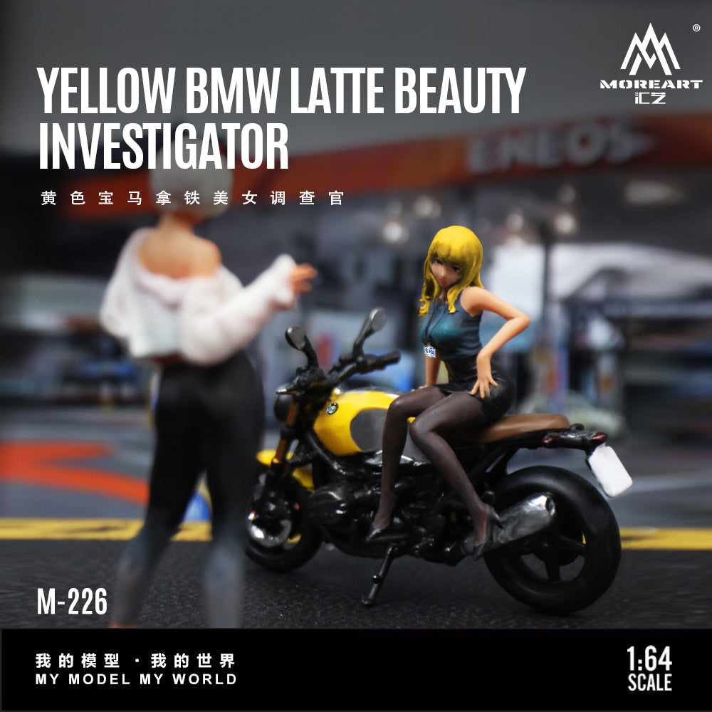 MoreArt 1:64 YELLOW BMW LATTE BEAUTY INVESTIGATOR MO222226