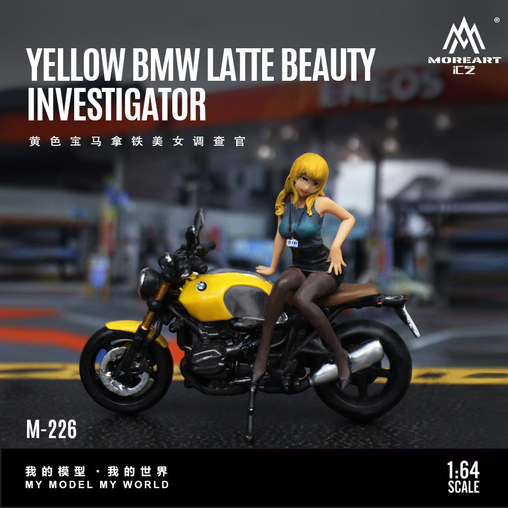 MoreArt 1:64 YELLOW BMW LATTE BEAUTY INVESTIGATOR MO222226