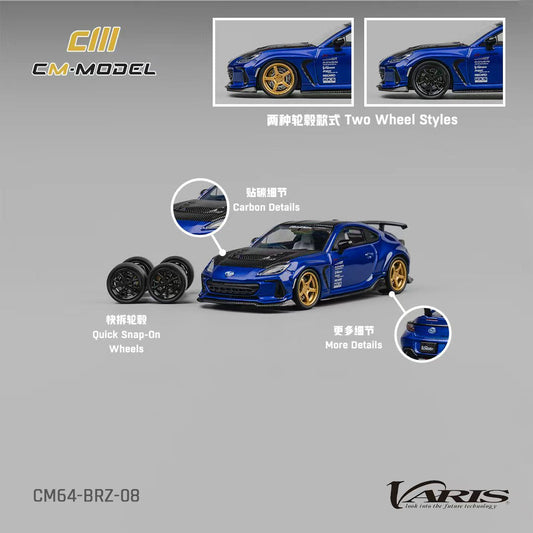 CM Model 1:64 Subaru BRZ Metallic Blue CM64-BRZ-08