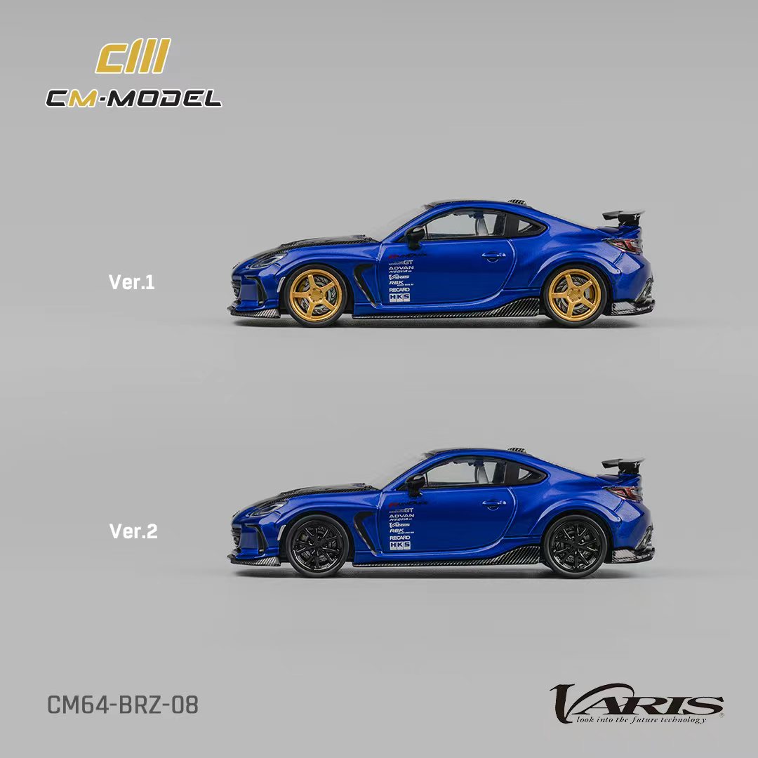 CM Model 1:64 Subaru BRZ Metallic Blue CM64-BRZ-08