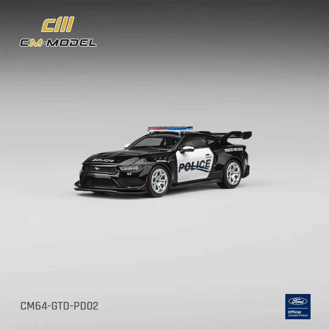 CM Model 1:64 Ford Mustang GTD Black Police CM64-GTD-PD02