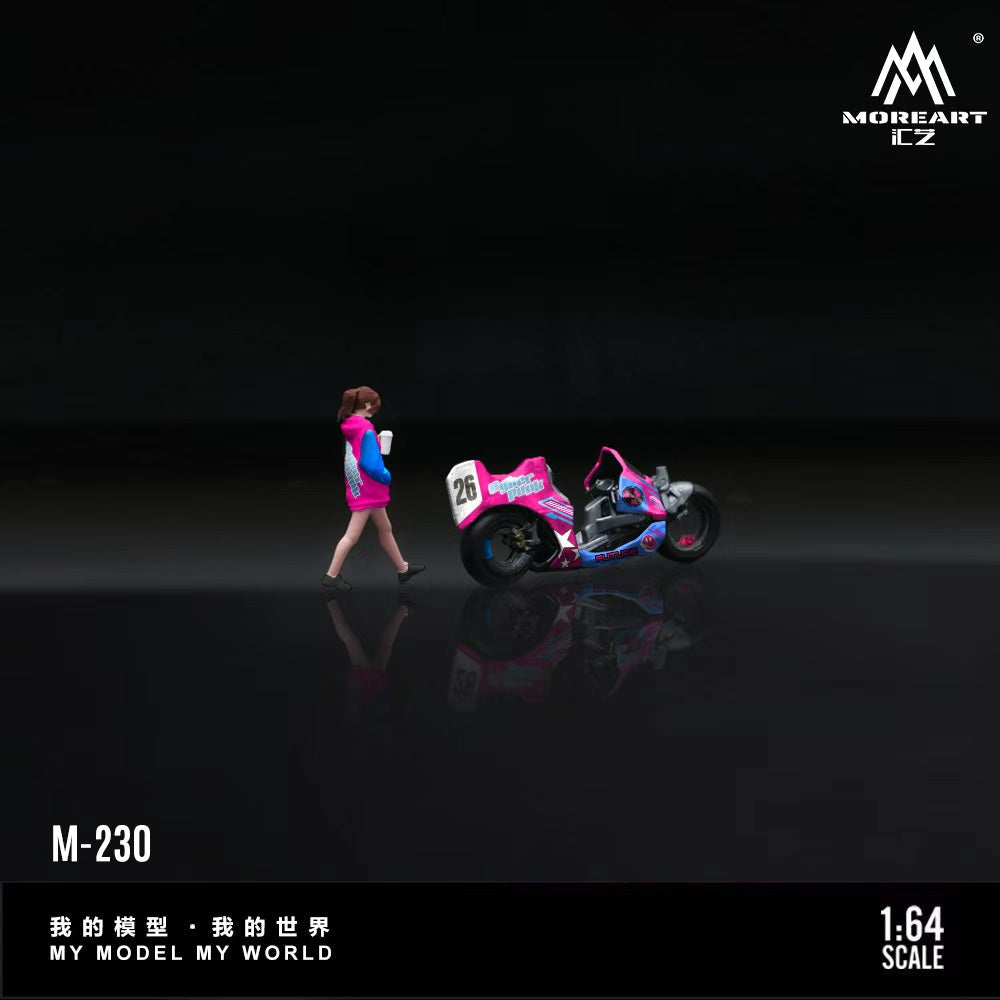 MoreArt 1:64 CYBERPUNK 26TH CENTURY FUTURE MOTORCYCLE GIRL SET MO222230