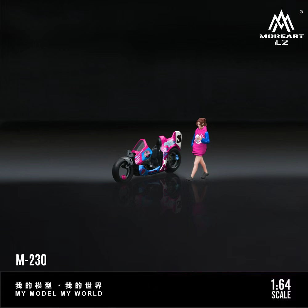 MoreArt 1:64 CYBERPUNK 26TH CENTURY FUTURE MOTORCYCLE GIRL SET MO222230