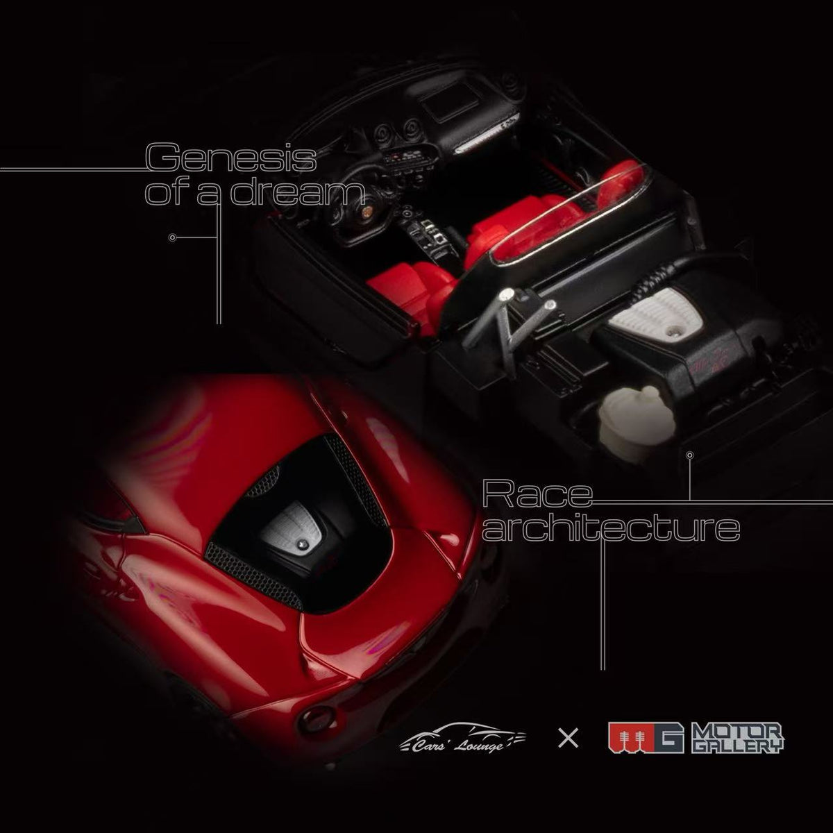 Car's Lounge x Motor Gallery 1:64 Alfa Romeo 4C (5 Colours)