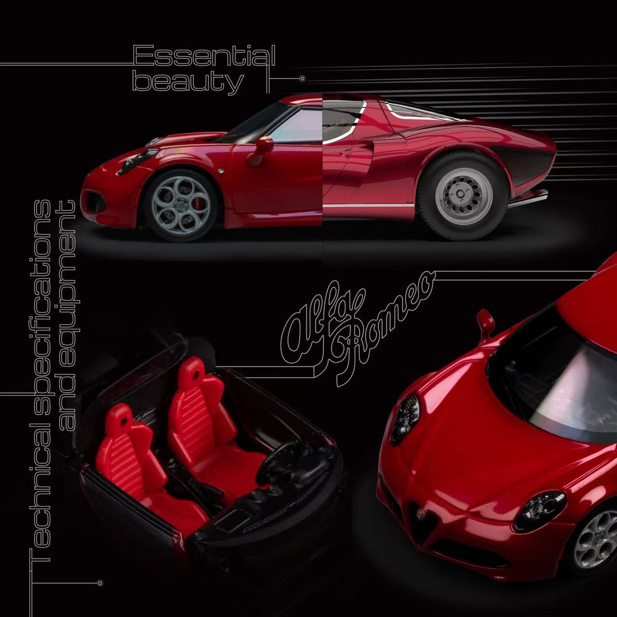 Car's Lounge x Motor Gallery 1:64 Alfa Romeo 4C (5 Colours)