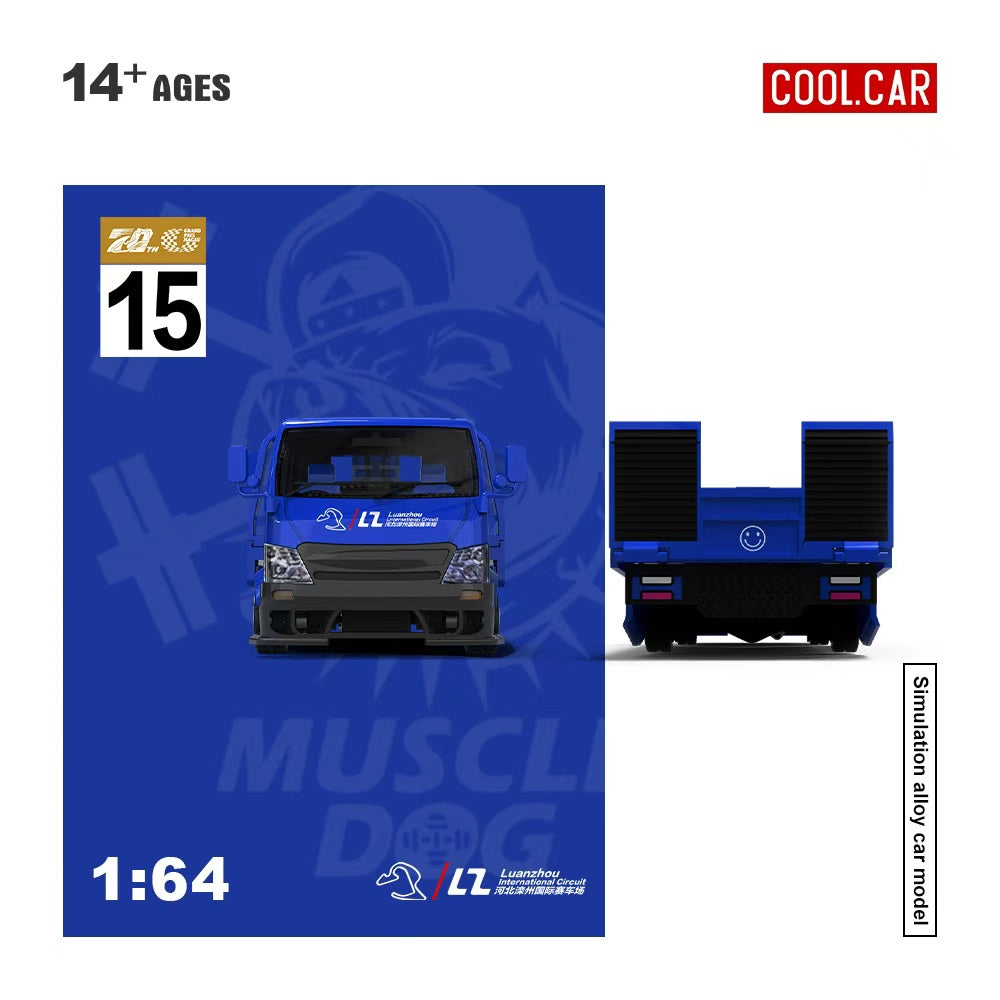 Cool Car 1:64 Hino H300 Transport Trailer - Blue #15 CC647231