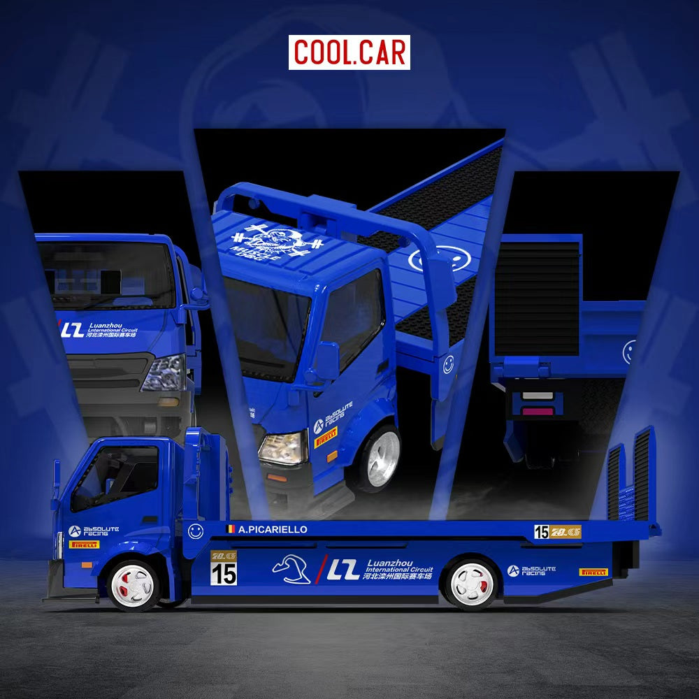 Cool Car 1:64 Hino H300 Transport Trailer - Blue #15 CC647231