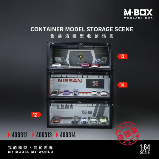 MBOX 1:64 CONTAINER MODEL STORAGE SCENE (3 Versions) MB400312/MB400313/MB400314