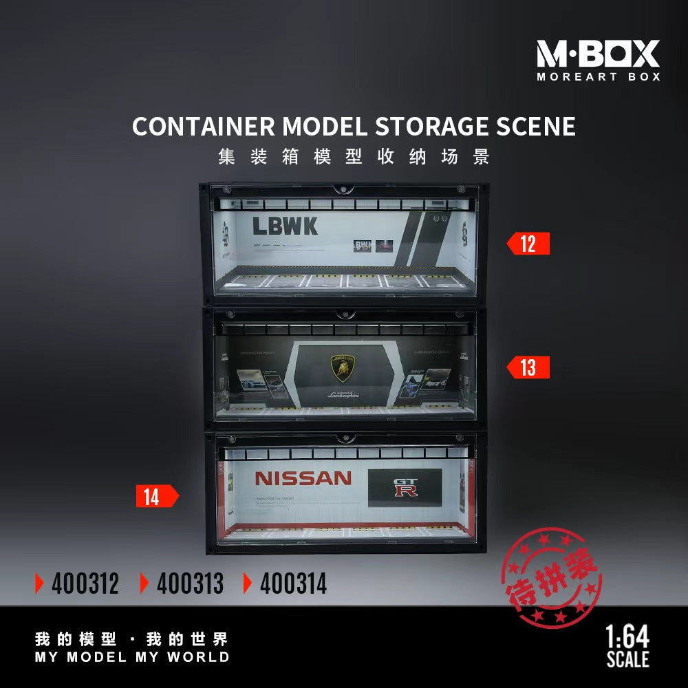 MBOX 1:64 CONTAINER MODEL STORAGE SCENE (3 Versions) MB400312/MB400313/MB400314