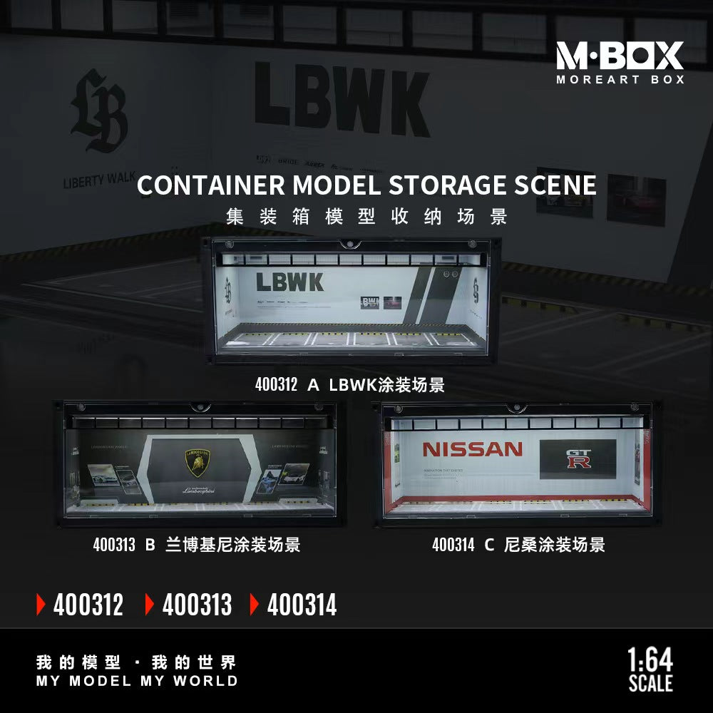 MBOX 1:64 CONTAINER MODEL STORAGE SCENE (3 Versions) MB400312/MB400313/MB400314