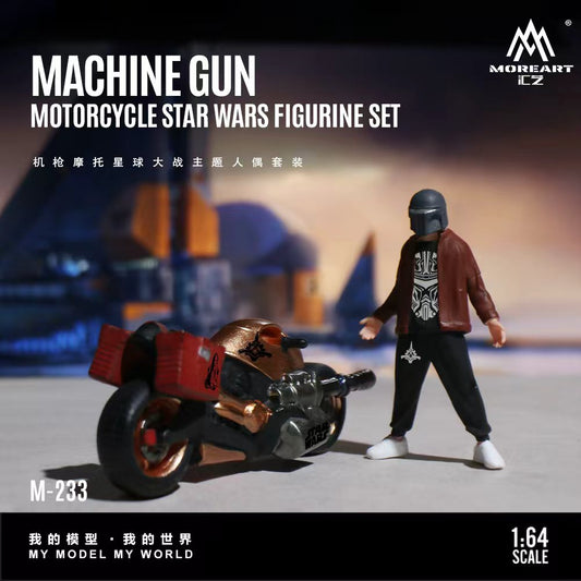 [Preorder] MoreArt 1:64 Machine Gun Motorcycle Star Wars Theme Figure Set MO222233