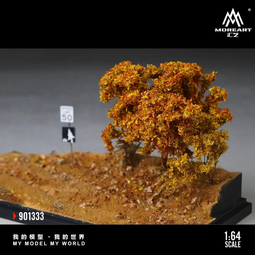 [Preorder] MoreArt 1:64 Autumn Field Dirt Road Miniature Scene Model MO901333