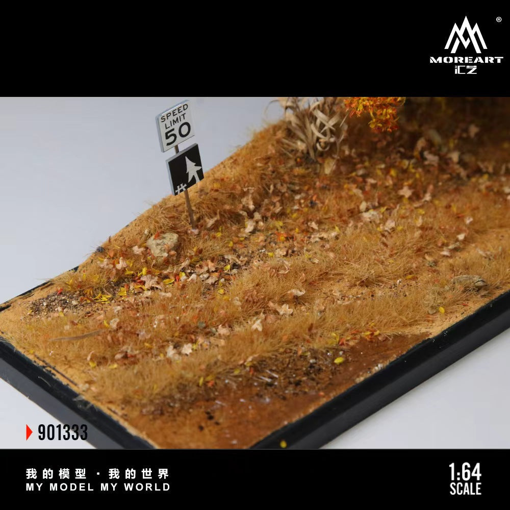[Preorder] MoreArt 1:64 Autumn Field Dirt Road Miniature Scene Model MO901333