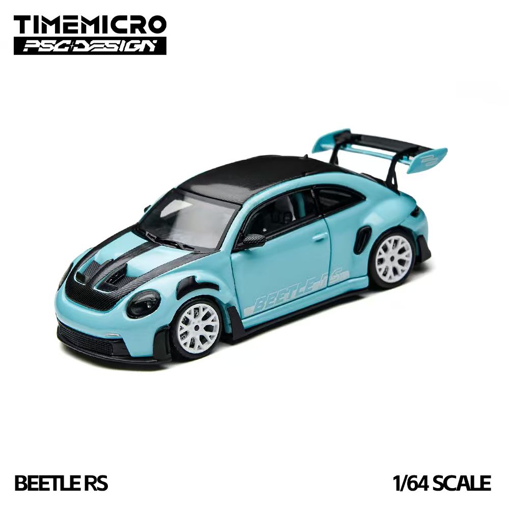 TimeMicro × PSC DESIGN 1:64 Volkswagen Beetle RS Blue Livery TM647906
