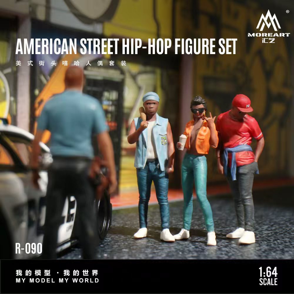 MoreArt 1:64 American street hip-hop figurine set MO223090