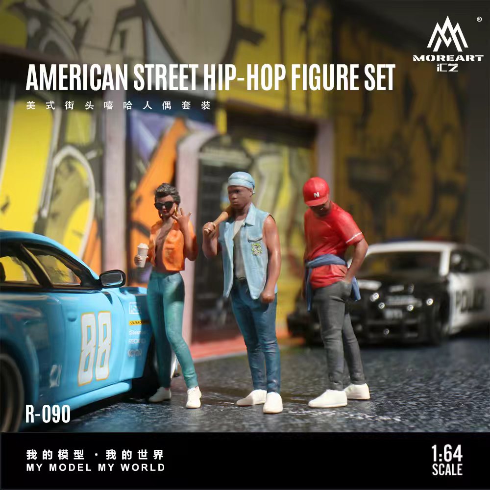 MoreArt 1:64 American street hip-hop figurine set MO223090