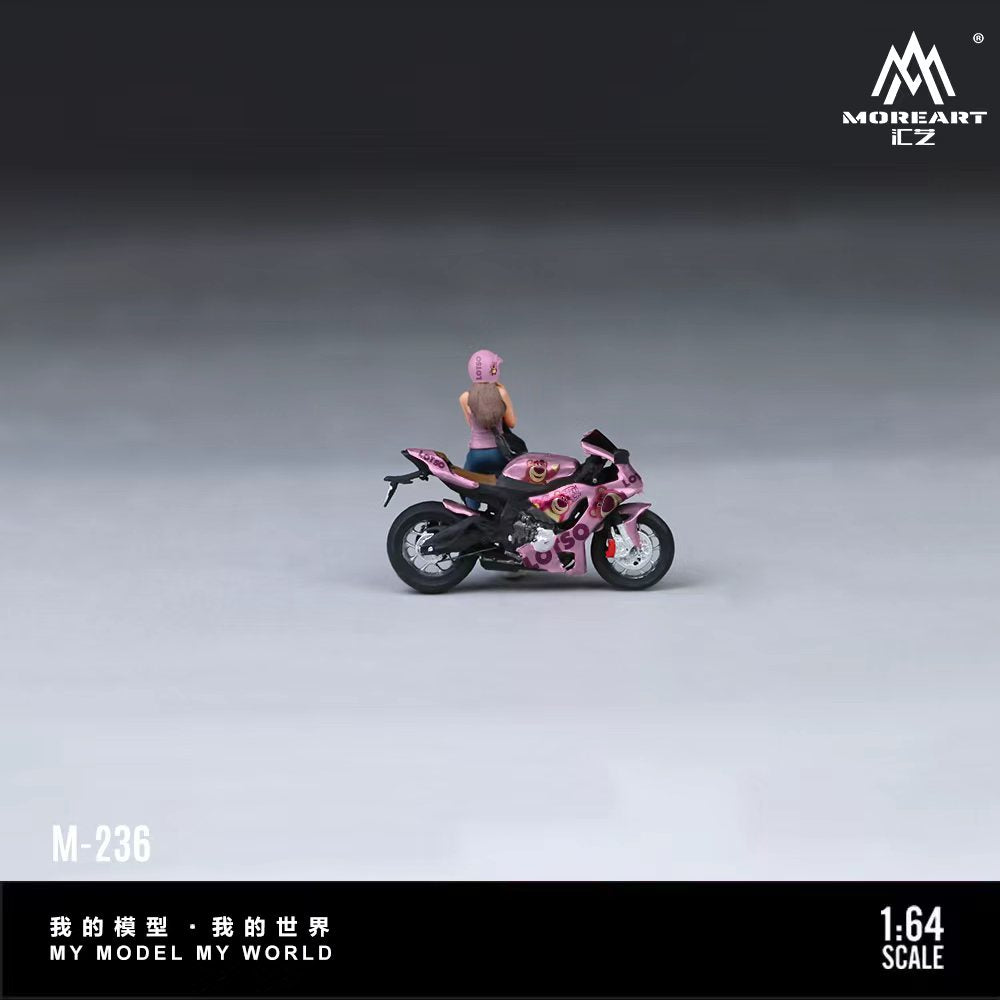 MoreArt 1:64 YAMAHA YZF-R1 LOTSO BIKER GIRL FIGURE SET MO222236