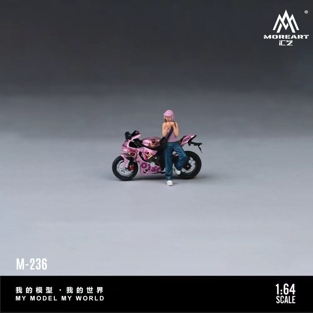 MoreArt 1:64 YAMAHA YZF-R1 LOTSO BIKER GIRL FIGURE SET MO222236