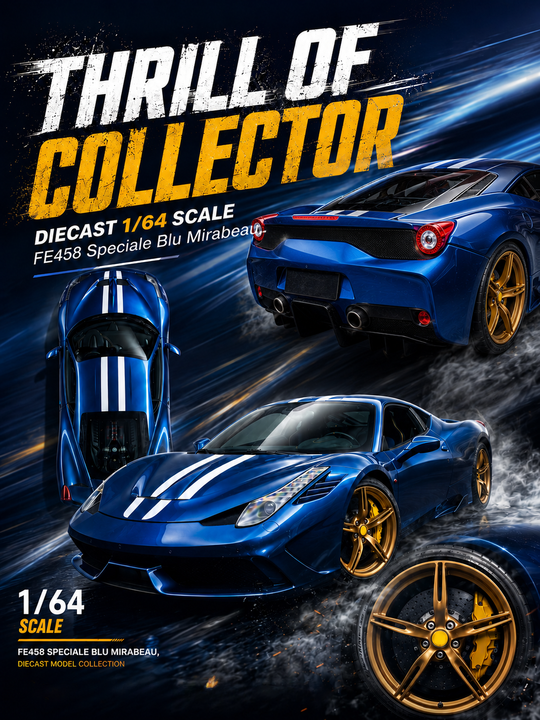 [Preorder] TOC 1:64 Ferrari FE458 Speciale (10 Colours)