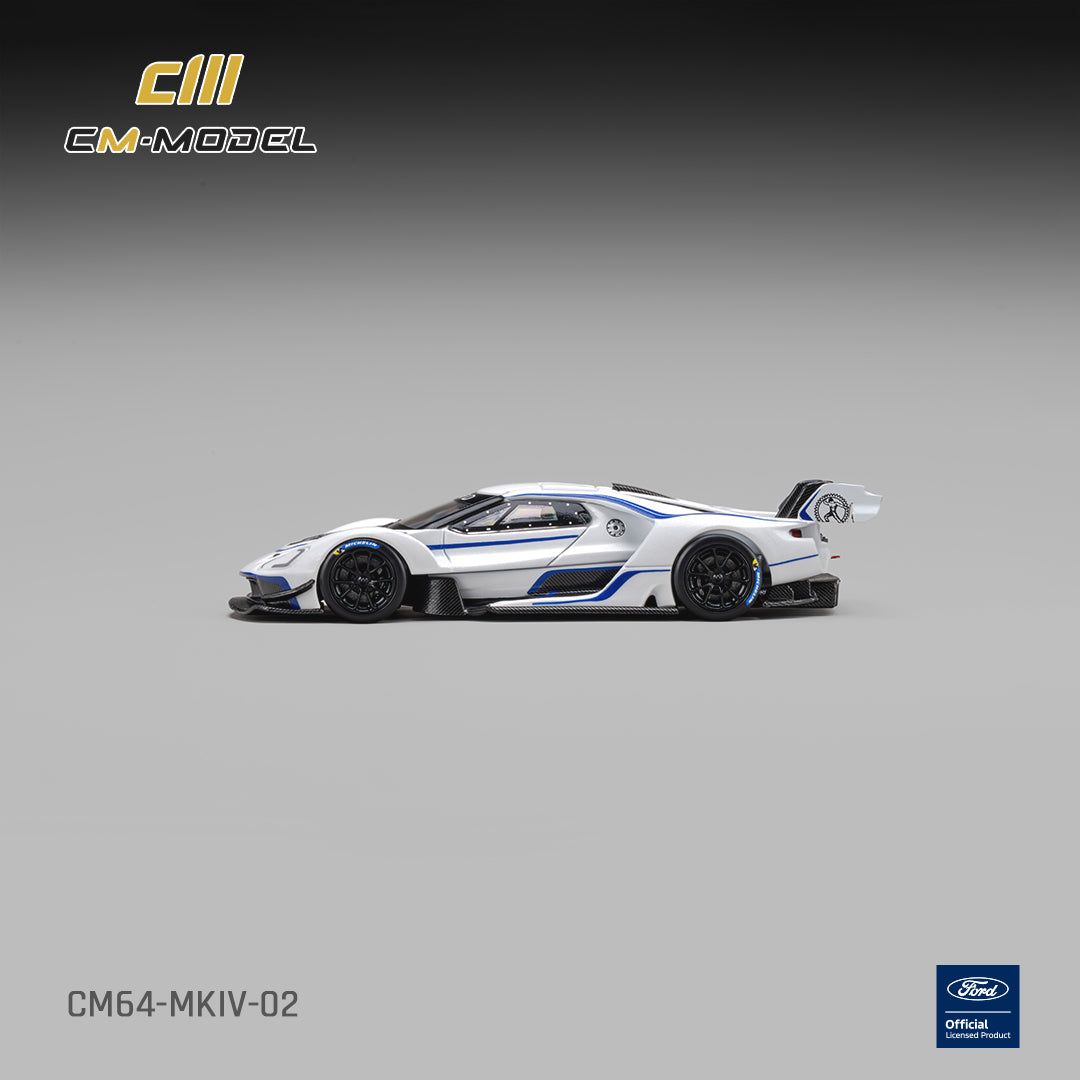 [Preorder] CM Model 1:64 Ford GT Mk IV  Frozen White & Sonic Blue Pearl J-1 CM64-MKIV-02