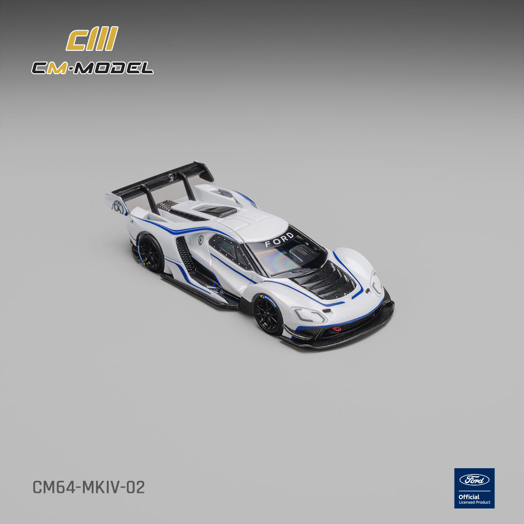 [Preorder] CM Model 1:64 Ford GT Mk IV  Frozen White & Sonic Blue Pearl J-1 CM64-MKIV-02