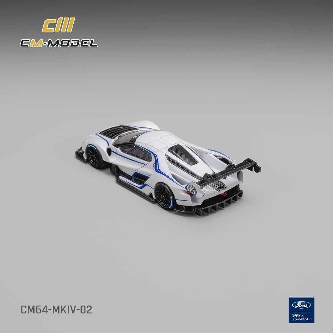 [Preorder] CM Model 1:64 Ford GT Mk IV  Frozen White & Sonic Blue Pearl J-1 CM64-MKIV-02