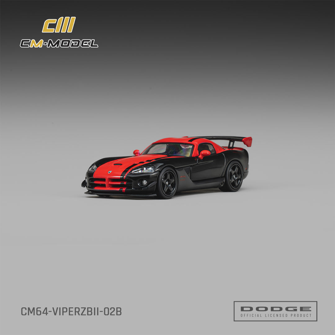 [Preorder] CM Model 1:64 Dodge Viper (ZBI) Viper Black with Red CM64-ViperZBII-02B
