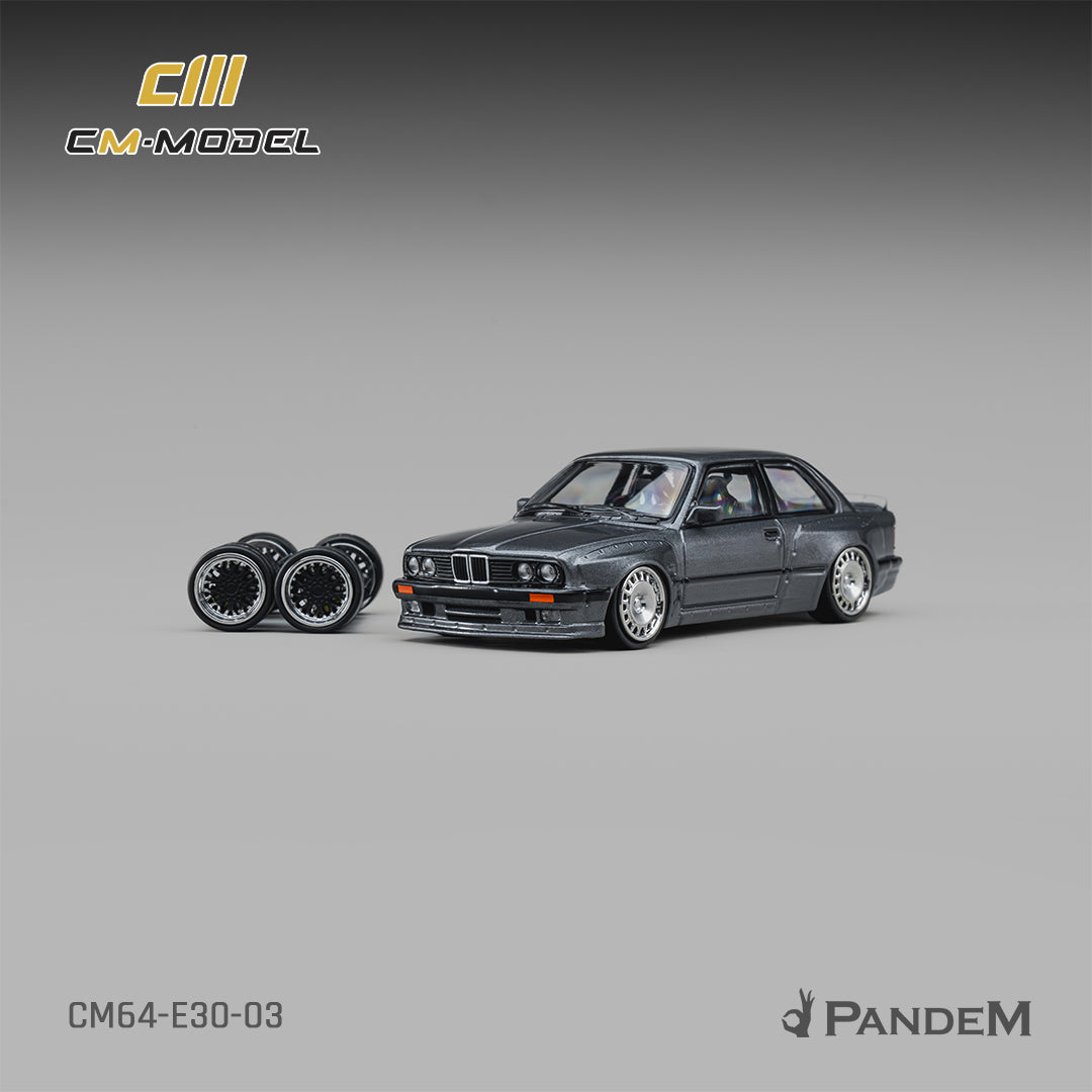 [Preorder] CM Model 1:64 Pandem BMW M3 E30 Metallic gunmetal gray CM64-E30-03