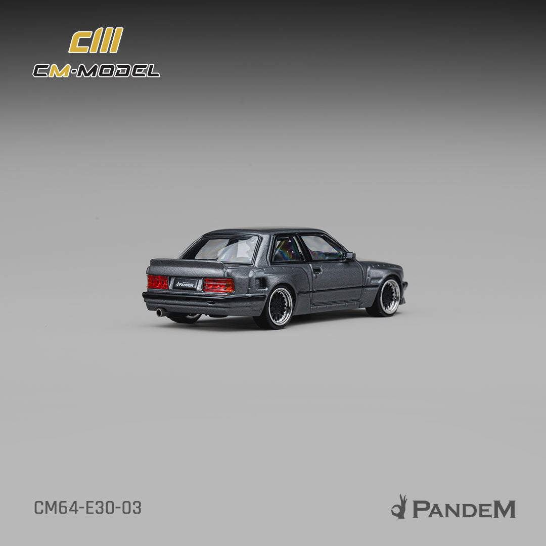 [Preorder] CM Model 1:64 Pandem BMW M3 E30 Metallic gunmetal gray CM64-E30-03