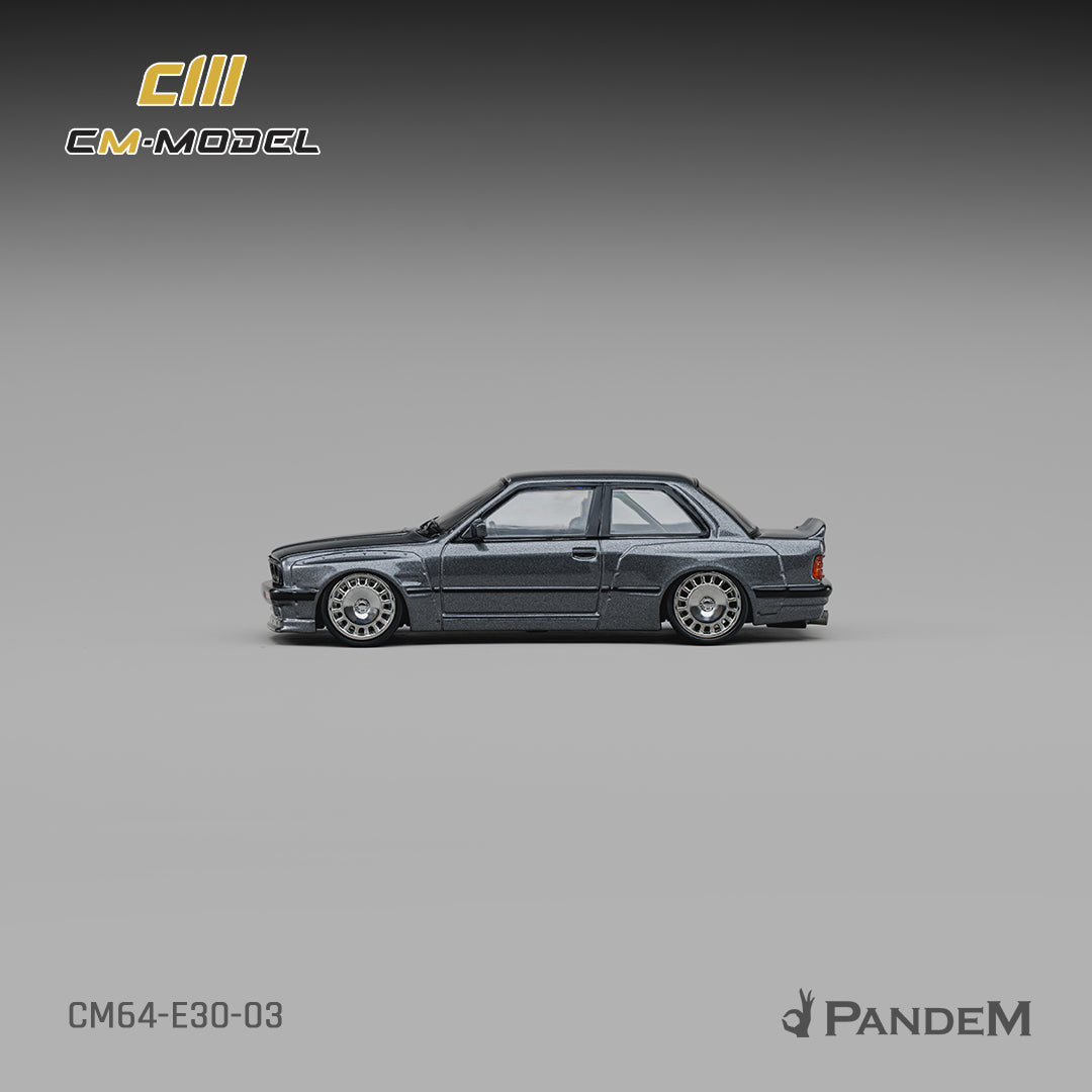 [Preorder] CM Model 1:64 Pandem BMW M3 E30 Metallic gunmetal gray CM64-E30-03