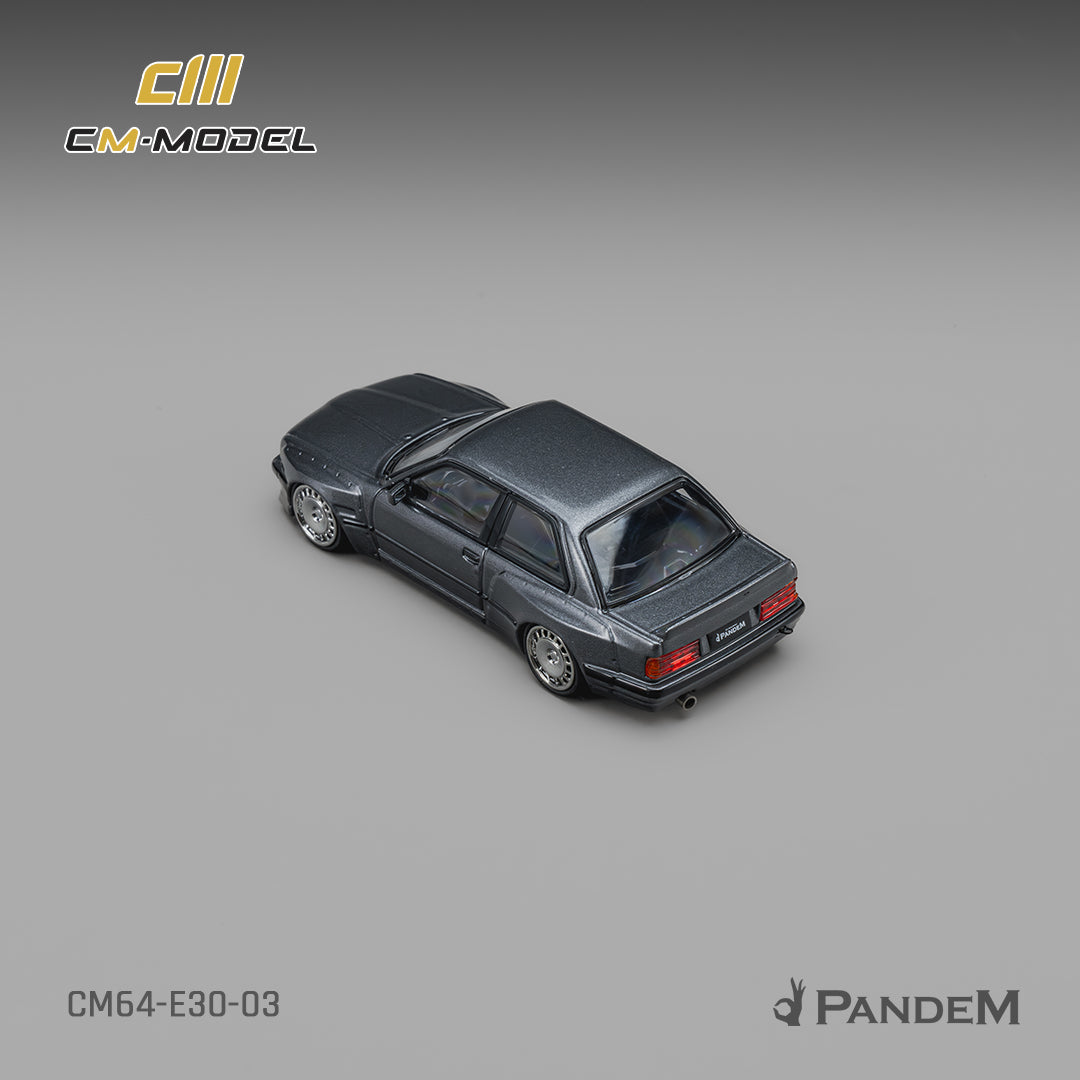 [Preorder] CM Model 1:64 Pandem BMW M3 E30 Metallic gunmetal gray CM64-E30-03