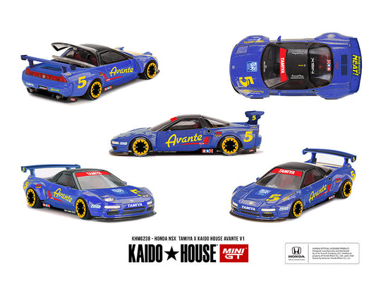 [Preorder] Kaido House x MINIGT Honda NSX Tamiya X Kaido House Avante V1- Blue KHMG238