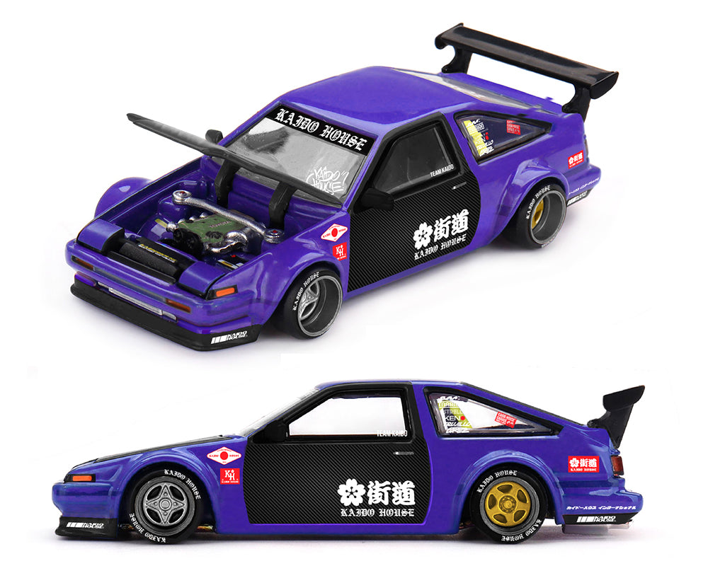 [Preorder] Kaido House x Mini GT Toyota AE86 Sprinter Trueno TOUGE V1- Blue KHMG254