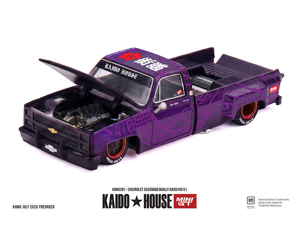 [Preorder] Kaido House x Mini GT 1:64 Chevrolet Silverado Dually KAIDO Koi V1 KHMG291